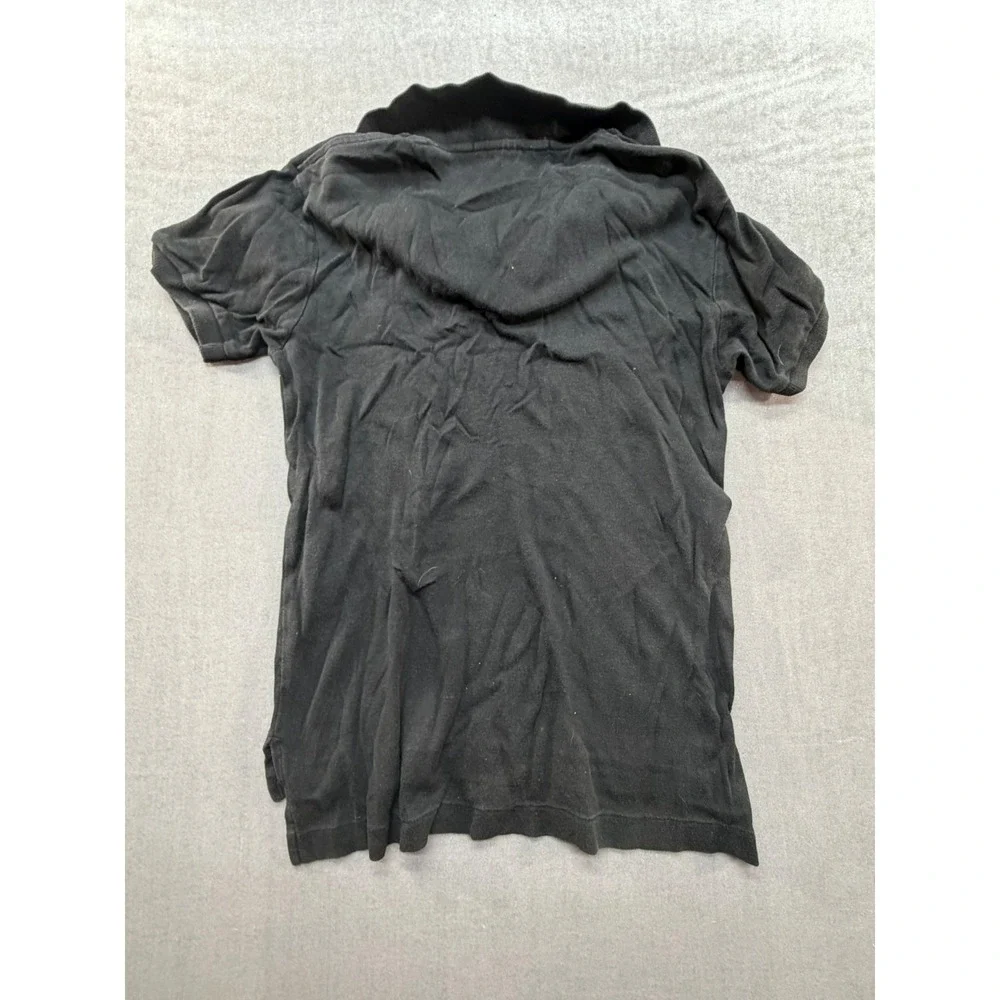 Ralph Lauren Women Polo Shirt Black Red Pony 100% Cotton Size‎ Small